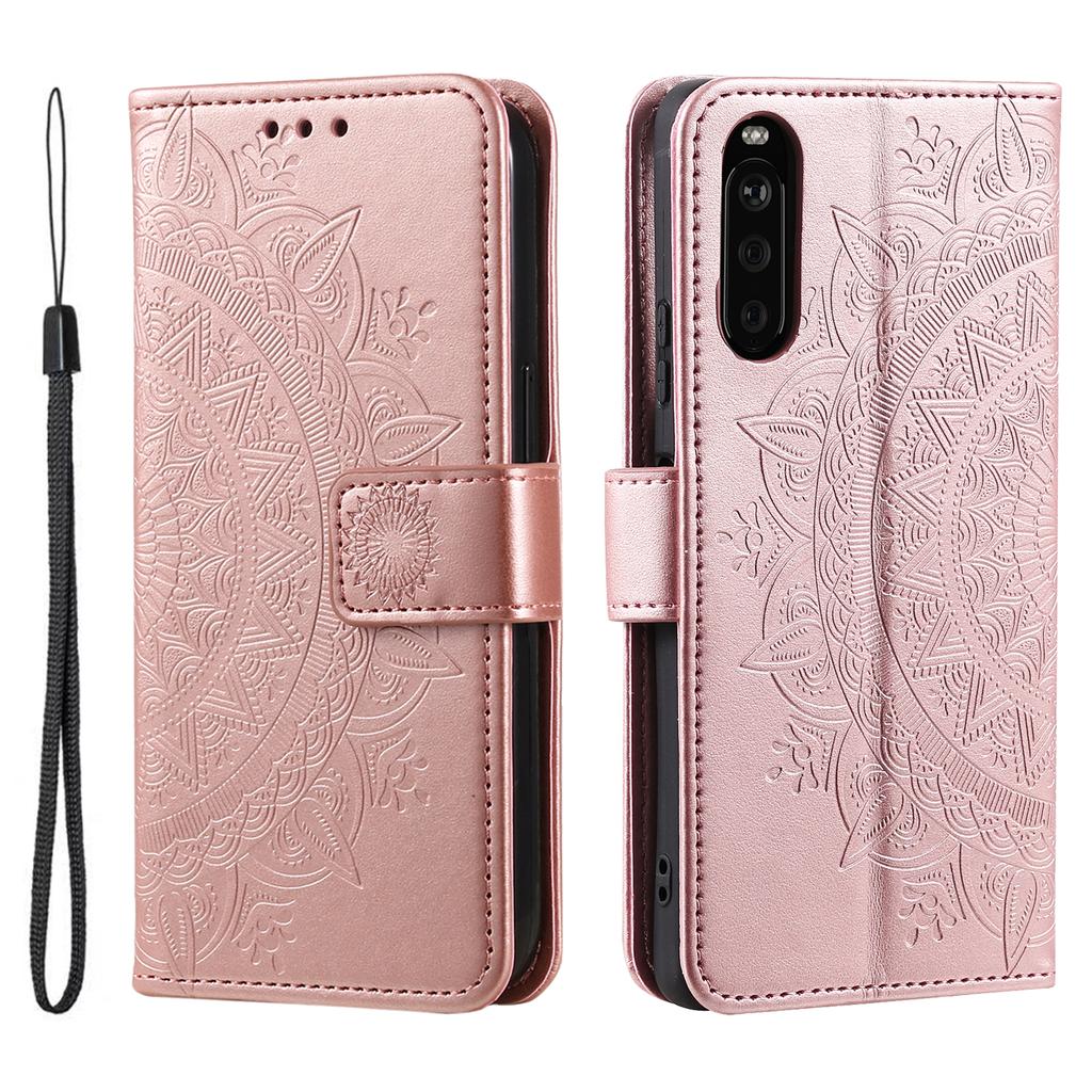 For Sony Xperia 10 VI Case Mandala Flower Imprinted Flip Stand Phone Cover