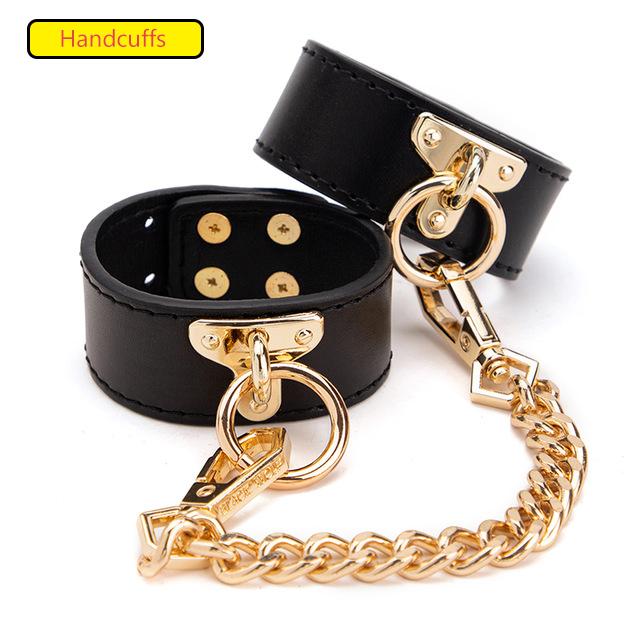 Kits For Bondage Collar Genuine Leather Neck Restraint With LeashErotic Sex Toys For Women Couple Adult Games Sex Product