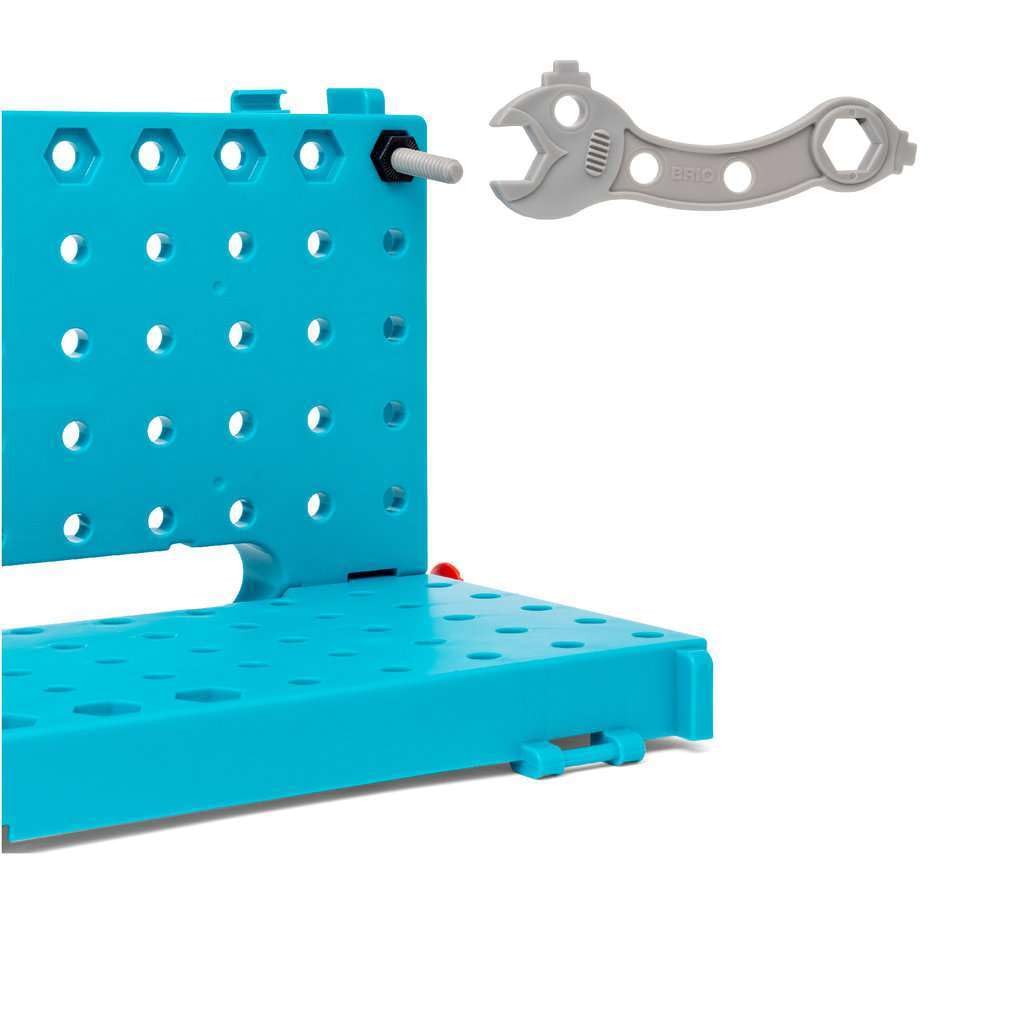 BRIO Builder Working Bench 34596 Ages 3 and up Tool Play Toy Educational Toy Pretend Blue "59 Pieces" (Carpenter Play)