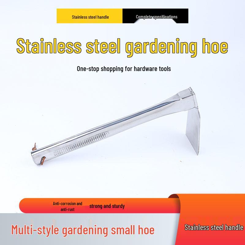 

Stainless Steel Multi-functional Gardening Hoe: 2-in-1 Flat Handle for Planting & Soil Turning