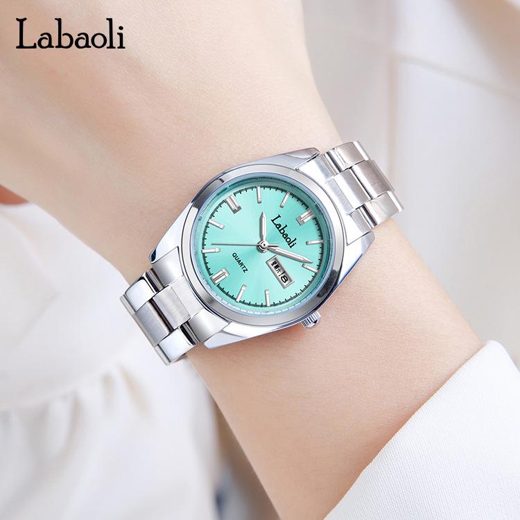 La Baoli LA421 Waterproof Quartz Steel Wristwatch for Couples