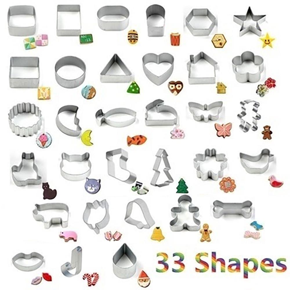 12 pieces Buscuit Cookie Cake Jelly Metal Cutter Tin Mould Baking DIY Tool