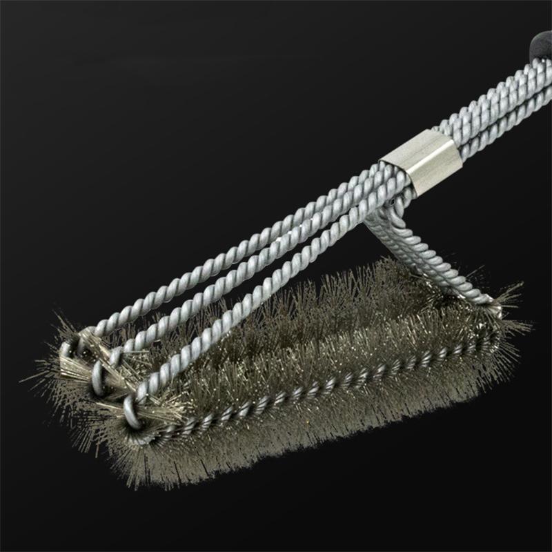 Szczotka do grilla BBQ i skrobak Zestaw do grillowania Szczotka do czyszczenia grilla Narzędzia ze stali nierdzewnej Włosie druciane Akcesoria kuchenne Gadżety