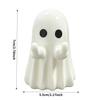 Hot New Arrival Cute Ghost Sculpture with Middle Finger Mini Halloween Desk Decor Funny Creative Novelty Gift for Office