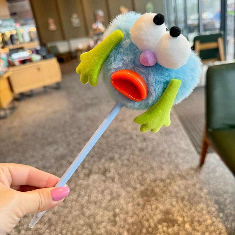 Ugly Braided Doll Children's Plush Pen Iridescence Student Neutral Gel Pen  Award Gifts
