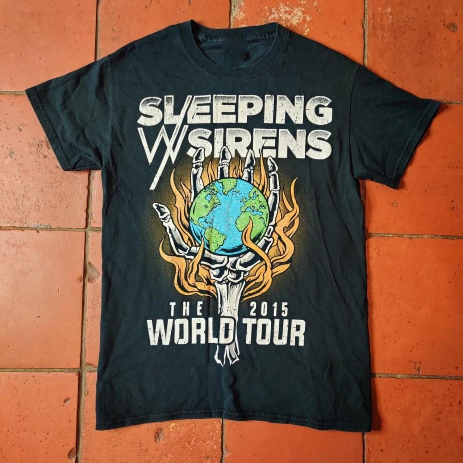 

Pierce The Veil and Sleeping With Sirens World Tour 2015 T-Shirt S-4XL BT1119 Unisex T-Shirt S чёрный