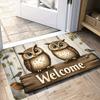 Cartoon Owl Welcome Entry Door Mat Foyer Anti Slip Decorative Entryway Carpet Cute Cute Fun Home Decoration