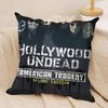 H-Hollywood U-Undead Band Cushion Cover Pillowcase Ultra Soft Skin Friendly Fabric Cloud Like Comfort & Concealed Zipper
