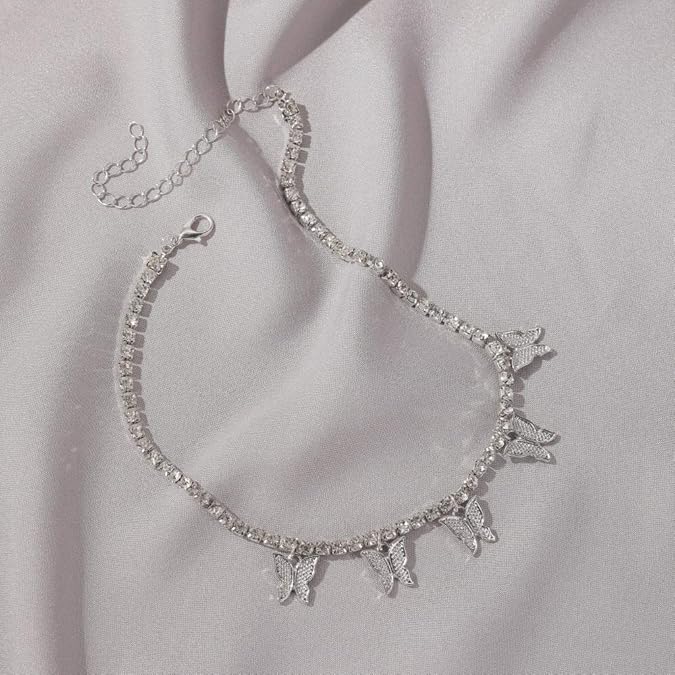 Exquisite Workmanship Butterfly Pendant Necklace Long Time Service Guaranteed Butterfly Choker Chain