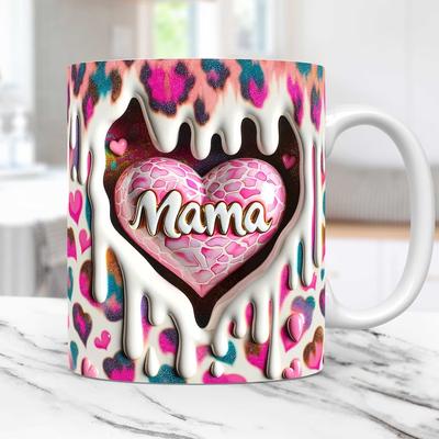 3D Muttertag Mama Keramik Kaffeetasse Mama Kaffee Teetasse Mimi Muttertag