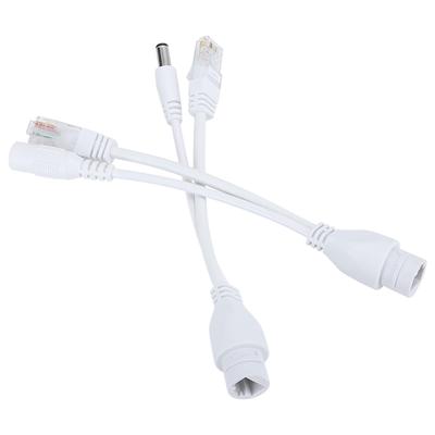 POE Adapter Cable NonStandard Waterproof Injector Splitter  12V(White )