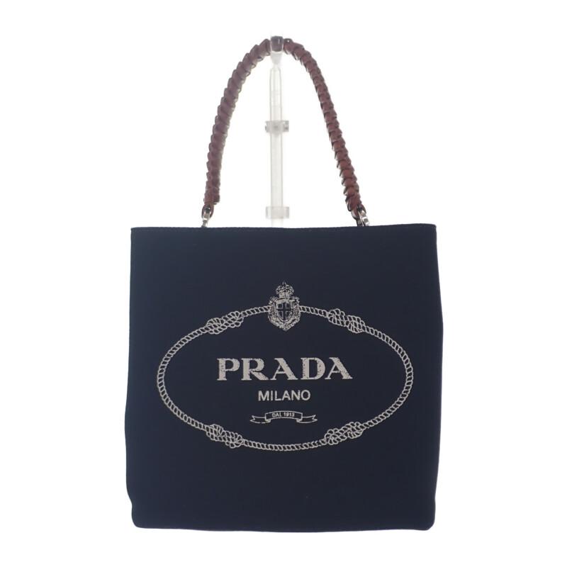 PRADA  1BA212_2DID_F0B7K_V_POO Handbag black/Brown canvas/leather Women