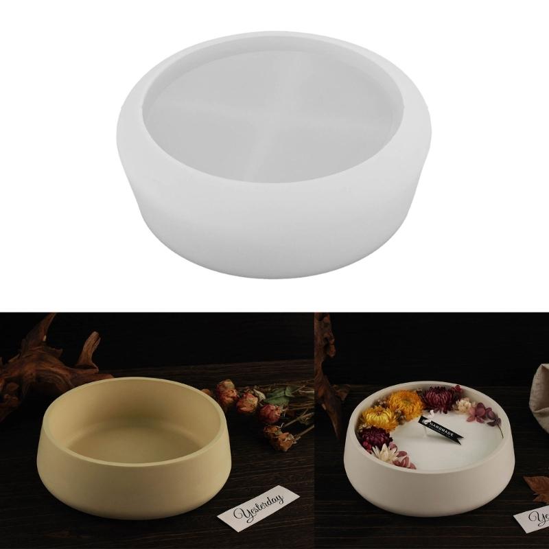 Concret Bowl Mold Candle Container Bowl Molds Pen Holder Gypsum Mould Flowerpot Cement Mold DIY Exploy Resin Molds Home