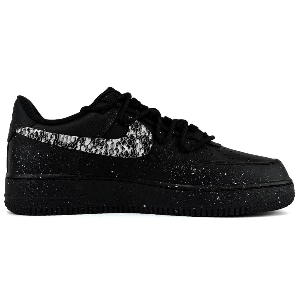 Nike Air Force 1 Coverage Slip Resistant Cushioning Low top Skateboard Shoes Men's Black CW2288-001(Team45-)