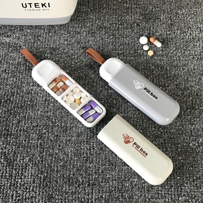 Compact Portable Pill Box Dispenser for Seniors