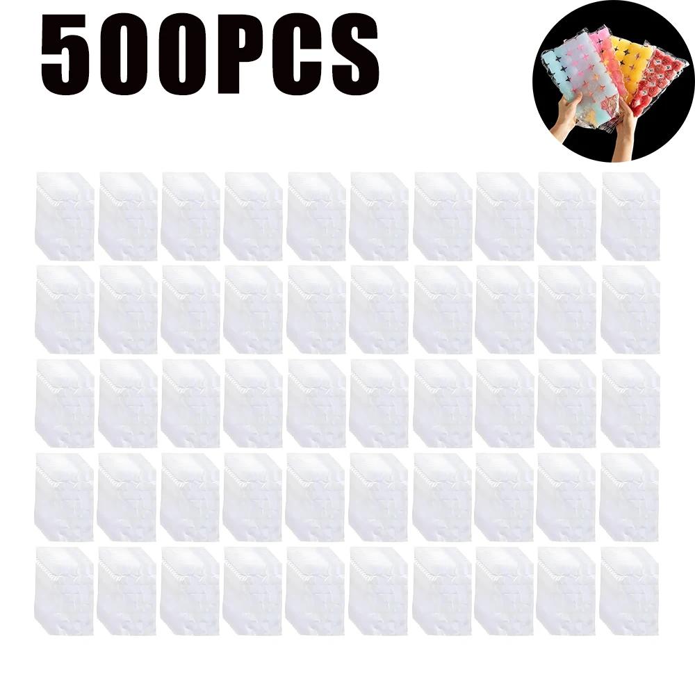 Premium Clear Self Sealing Ice Cube Bags Food Safe Plastic Freezer Bags Kitchen Accessories for Making Ice Easy and Convenient