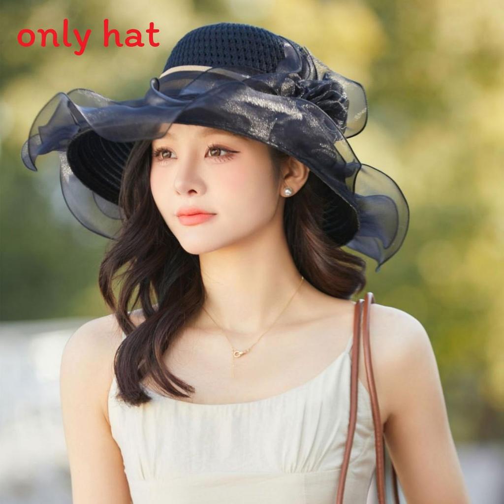 Summer Ladies Large Brim Sun Hat With Breathable Mesh For Beach And Travel