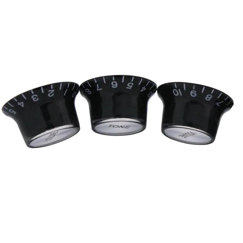 3 Stück Volumen-Tonregler-Knöpfe Potentiometerkappe für E-Gitarre oder Bass