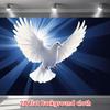 Peace Dove Backdrop Banner, White Dove with Outstretched Wings and Blue Radiant Light, Photo Background for Wedding Birthday Home Decor