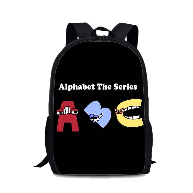 Game Alphabet Lore Kids Backpack School Bag 40cm/15.7inch Backpack Lightening Zipper Backpack Book Bags for Boys Girls Best Gift