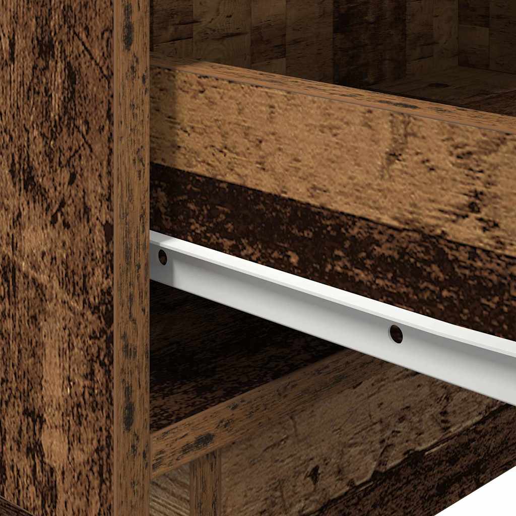 Nightstand with Drawers Reclaimed Wood Look 45 x 40 x 55 cm Engineered Wood