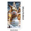 Snowman Christmas Door Banner - Festive front door cover, polyester festive decorations for indoor and outdoor use