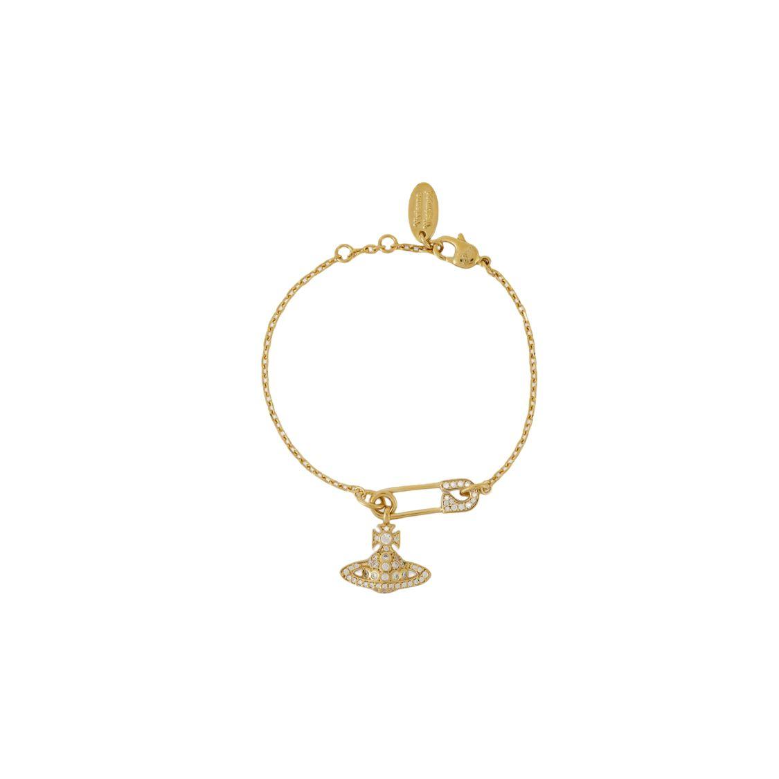 

Vivienne Westwood Lucrece Bracelet Brooch Paperclip Crystal Saturn Women bracelet Gold 61020153R102R102 Box