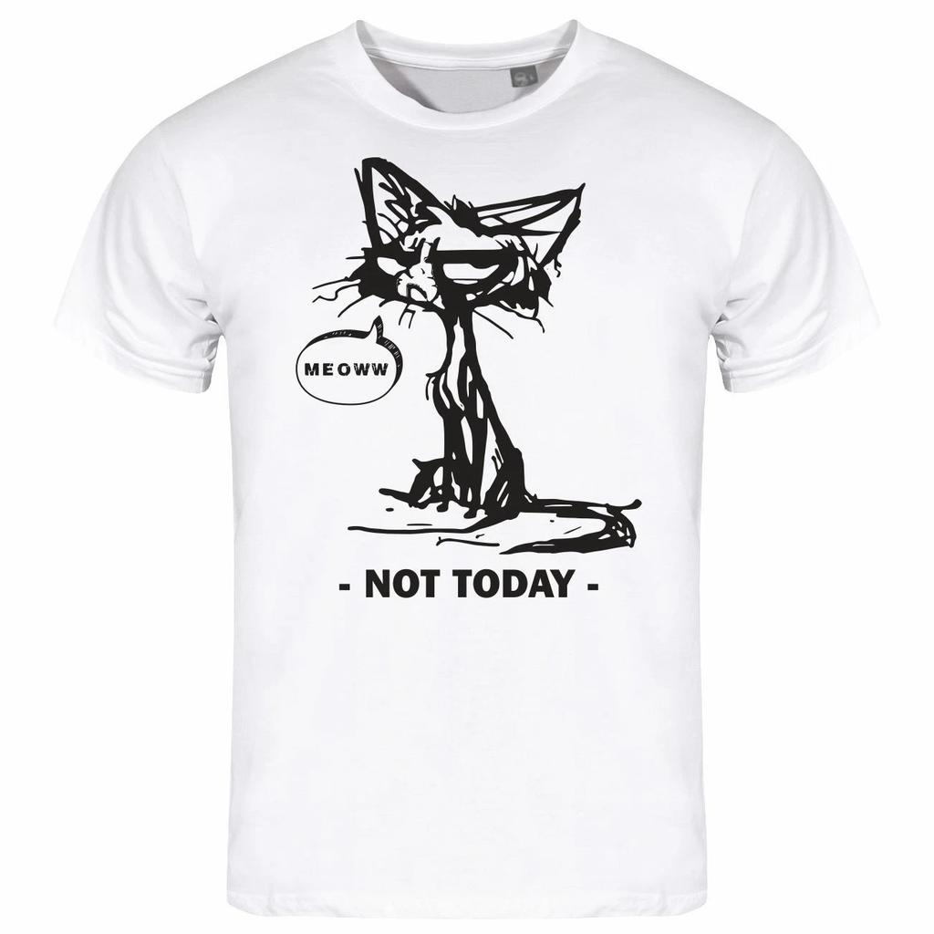 Men's T-Shirt cat not today S to XXL grumpy cats bad mood funshirt
