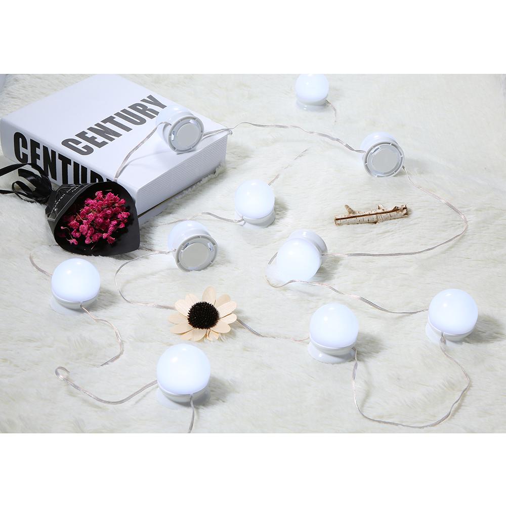 Make Up Mirror Lights LED Vanity Mirror Bulb Dimmable Lamp 10Pcs US Plug