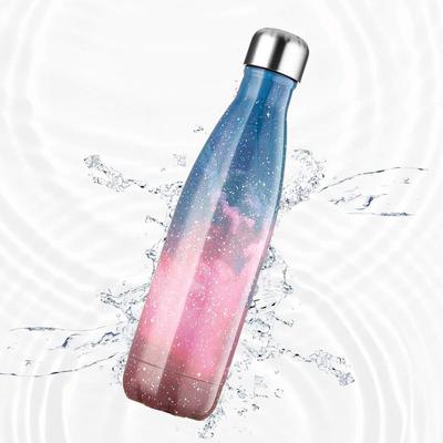 Nerezová láhev na vodu Vakuově izolované láhve na vodu Opakovaně použitelná láhev na nápoje s dvojitou stěnou 350ml/500ml/750ml/1000ml