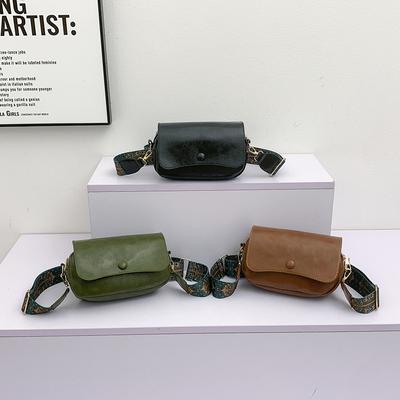 Couleur Unie Simple et Tendance Version Coréenne Commuting Texture Sac Bandoulière Épaule Automne Précoce Petit Sac Carré Version Coréenne
