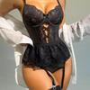 Lingerie Passione Europea: Set Modellante Sexy da Donna con Schiena Scoperta in Pizzo