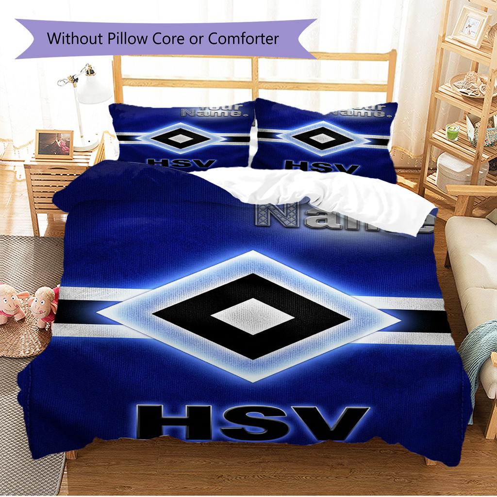 Name Custom Hsv Bilder Logo Pattern Bedding Set Quilt Cover Pillowcase Home Decor Gift (1 * Duvet Cover + 2 * Pillowcase, Without Core)