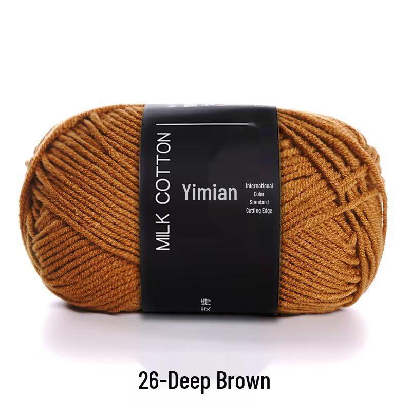 4-Ply Yimian Medium-Fine Milk Cotton Baby Yarn for Hand-Knitted DIY Projects