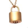 Padlock Cremation Urn Necklace Keepsake Adjustable Jewelry Holder for Memorial Mom