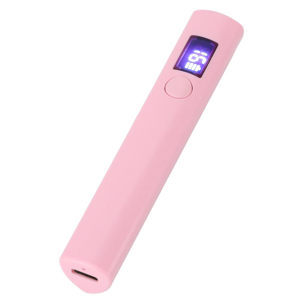 Handheld Gel Nails Light Linear Shape USB Rechargeable Small Digital Display Portable Nail Dryer Lamp for Travel Home