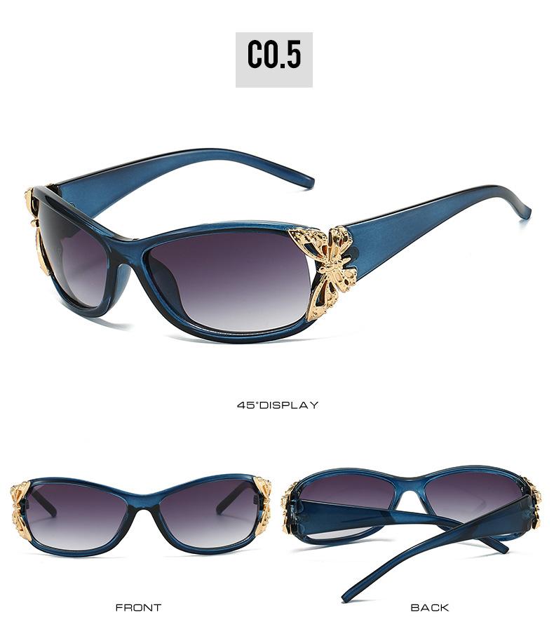 Fashion Butterfly Design Polarized Sunglasses Trendy Wrap Around Uv400 Protection Sports Sun Glasses Shades For Women