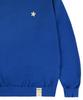 GRAVER [Unisex] White Odd Flower Embroidered Sweatshirt_Cobalt Blue