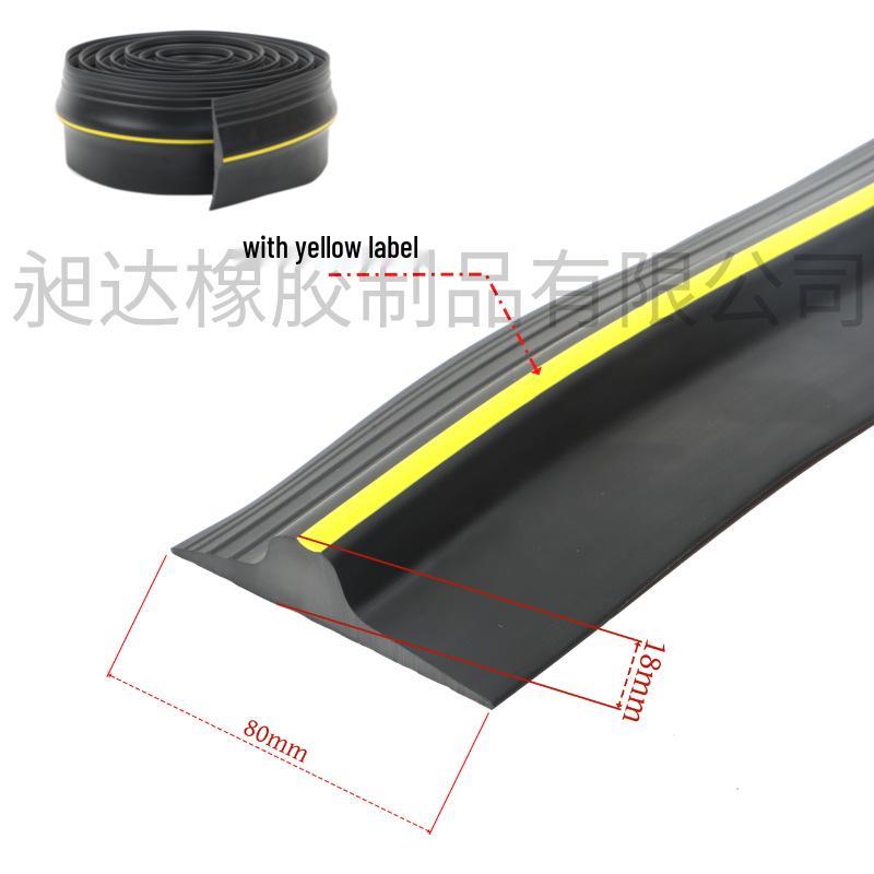 Rubber Door Threshold Seal Strip: Waterproof, Dustproof, Shock-Absorbing Gap Filler for Garage Floors