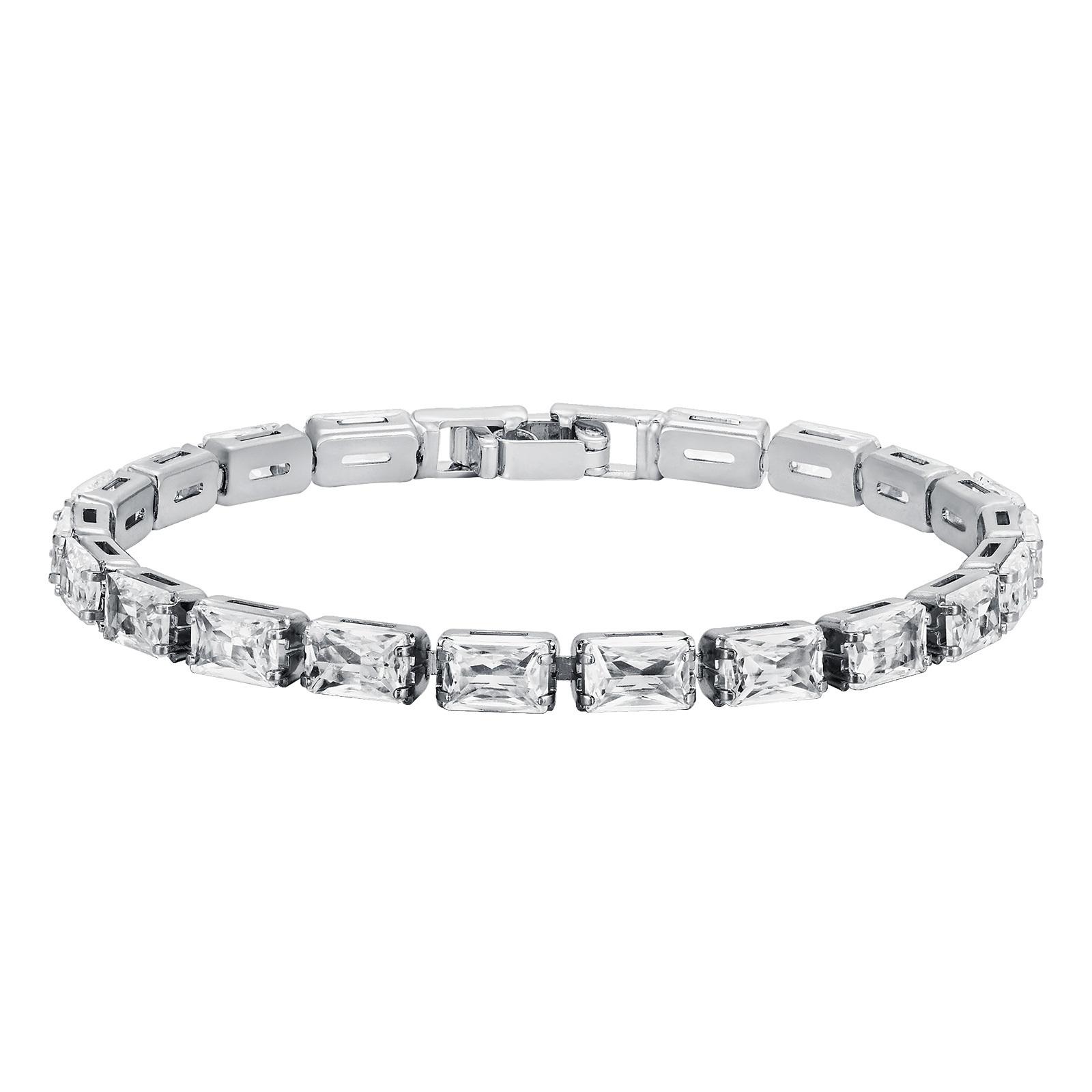 

Square Tennis Bracelet, Princess Cut Cubic Zirconia Bracelet for Women Bangle 4mm