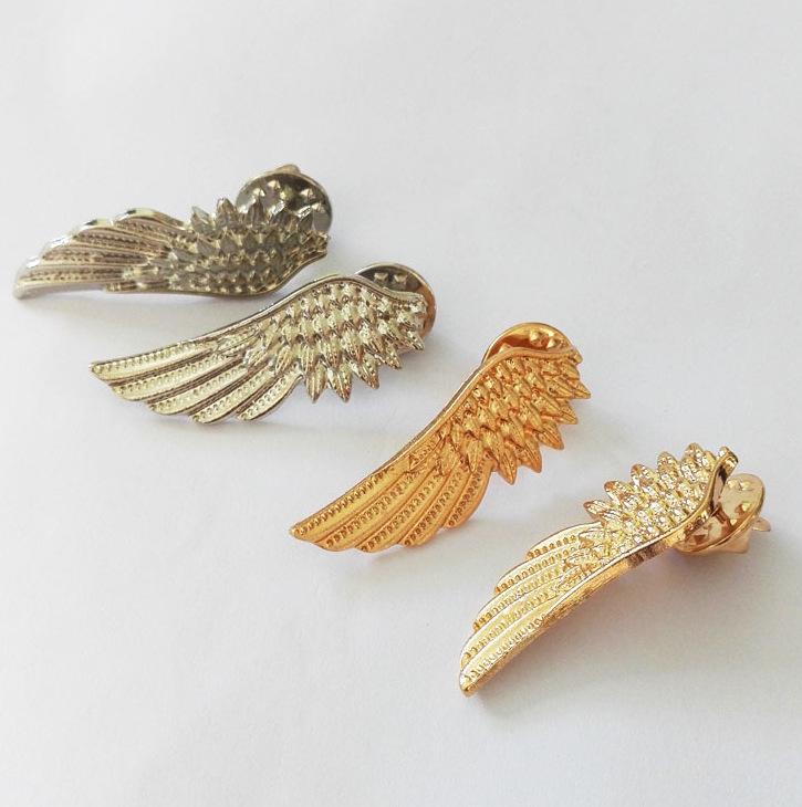 European & American Punk Wing Collar Pin Brooch