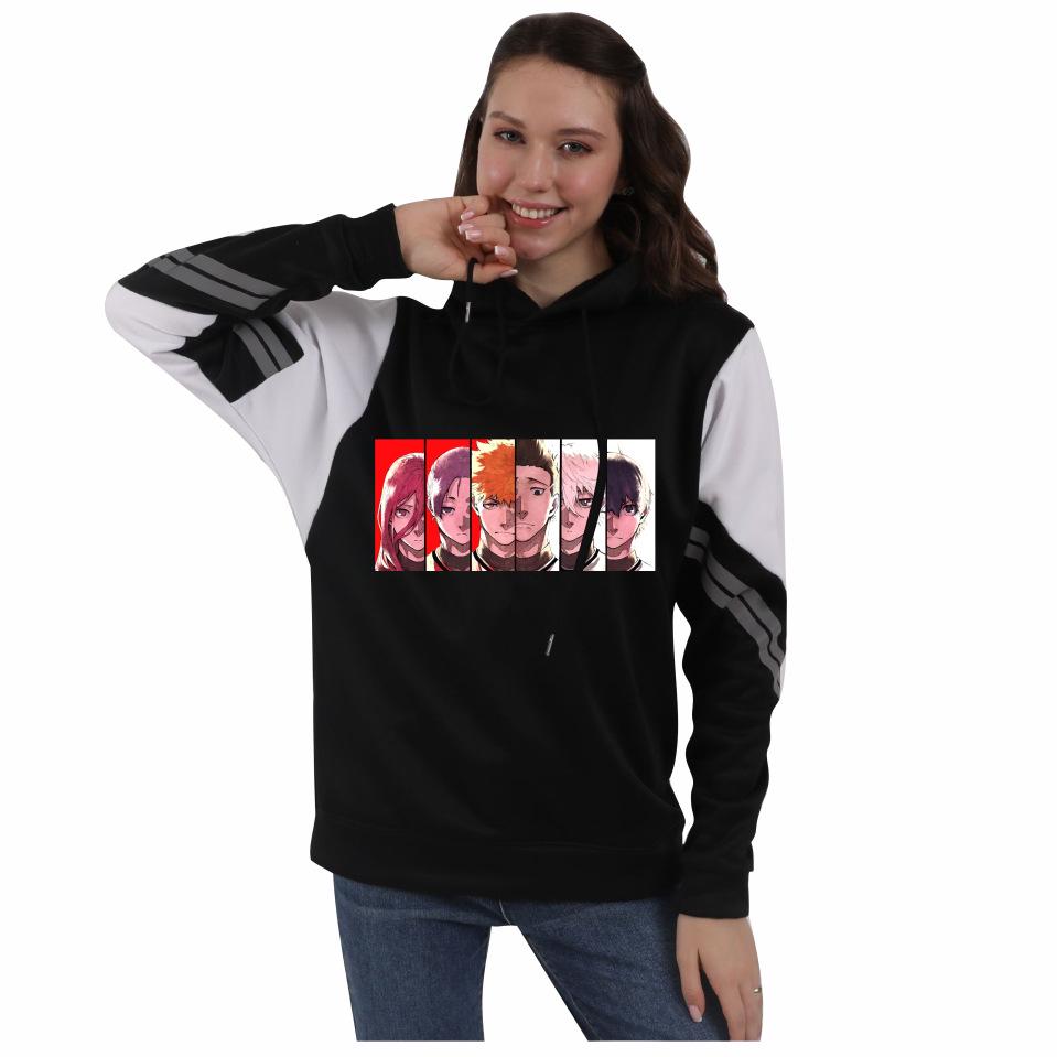 Blue Lock Anime Colorblock Hoodie mit Fleece für Damen und Herren - Herbst/Winter