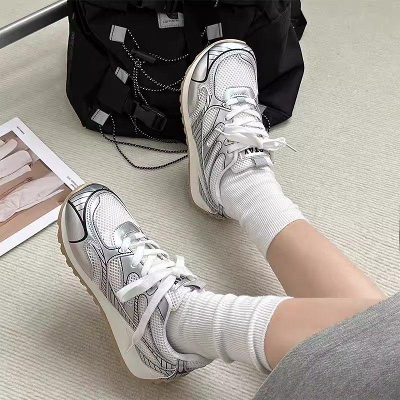 High-value Platform Dad Shoes Women's New Spring and Autumn Moral Training Sports and Leisure Board Shoes