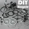 New 1/10 Miniature Alloy Model Bicycle Diecast Metal Bike Adult Simulation House Decor Fun Crafts Collection Ornaments Gifts