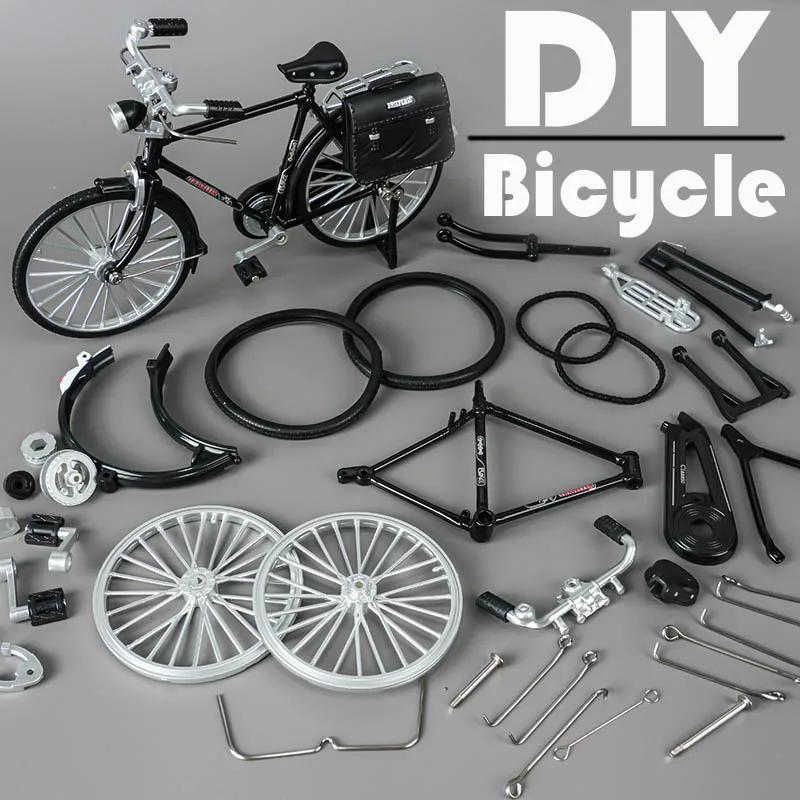 New 1/10 Miniature Alloy Model Bicycle Diecast Metal Bike Adult Simulation House Decor Fun Crafts Collection Ornaments Gifts