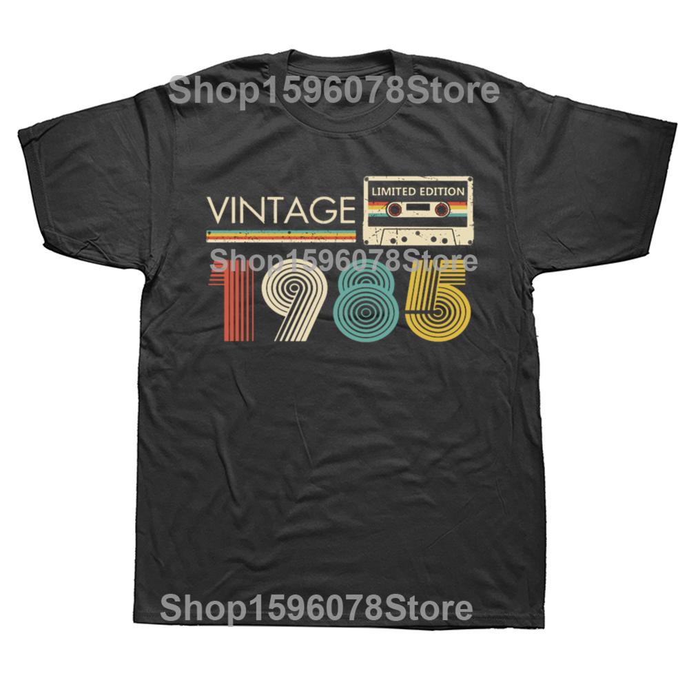 Vintage 1985 Limited Edition Cassette TShirt Mens Fashion Born in 1985 80s Tee Husband Daddy Gift Retro 40th Birthday Gifts