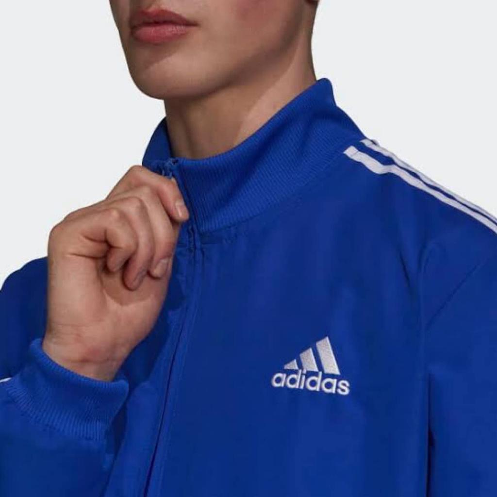 adidas AEROREADY Essentials Regular Fit Size M Top and Bottom Blue 3-Stripes Tracksuit, Men's, (Height 167-173cm), Set, H12202,