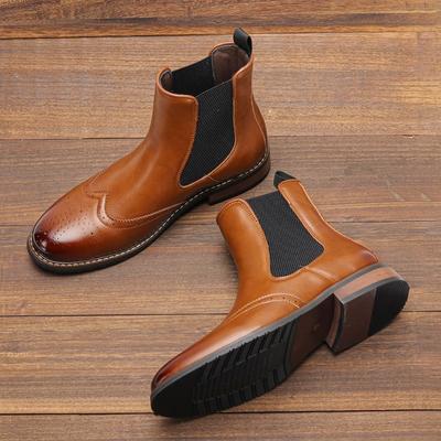 2025New Men's Boots Luxury Brand Leather Boots Fashion Chelsea Ankle Boot Classics Business Casual Formal Boots Botas Masculinas