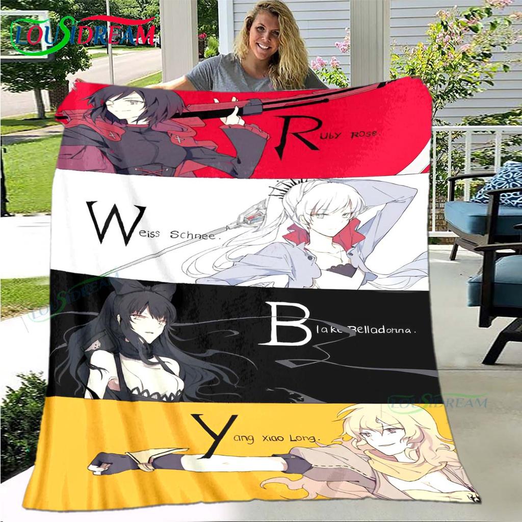3D Fashion Cartoon R-RWBY Four Seasons Blanket Sofa Cover Travel Bed Plush Blanket Travel Office Break Blanket Gift