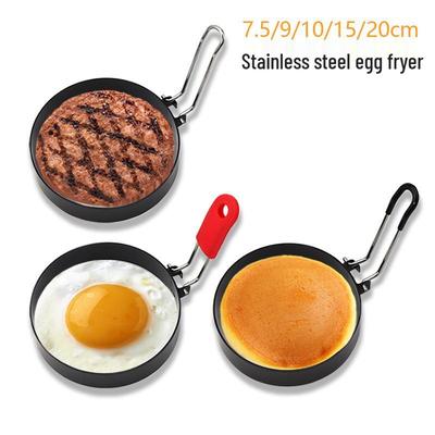 Stainless Steel Non-Stick Silicone Egg Ring Mold for Kitchen Use